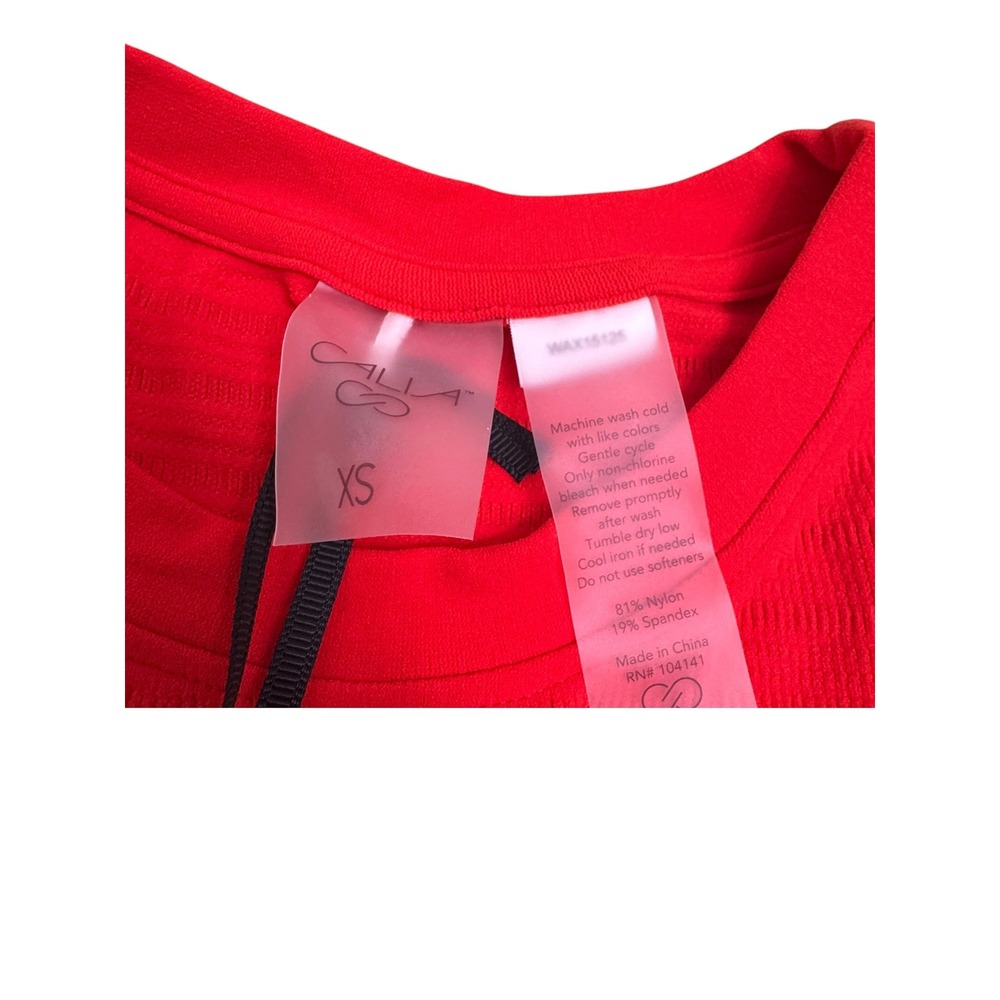 Calia Focus Seamless Crop Tee Fresh Red Women's XS Athletic Top Wicking NWT - Picture 4 of 5